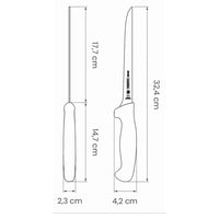 Tramontina fileointiveitsen mitat, 17,5 cm