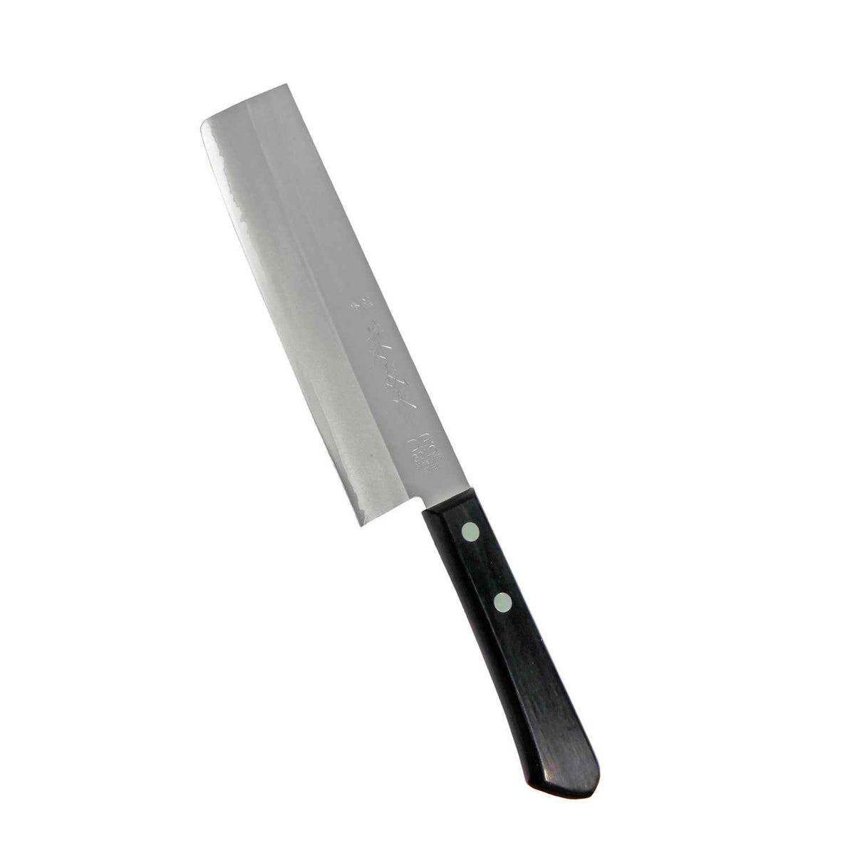 Kaneyoshi nakiriveitsi 16,5 cm, musta kahva ja suora terä