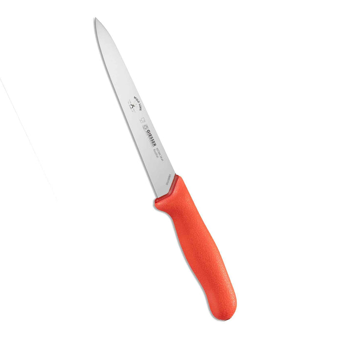 Giesser Fileointiveitsi 18 cm - Pitkäikäinen Laatu, terävä kromimolybdeeniterä ja ergonominen punainen kahva keittiövarusteisiin.