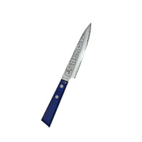 Yaxell Blue Breeze vihannesveitsi 13 cm, ergonominen sininen kahva ja 3-kerroksinen taottu terä, laadukas veitsi keittiökäyttöön.