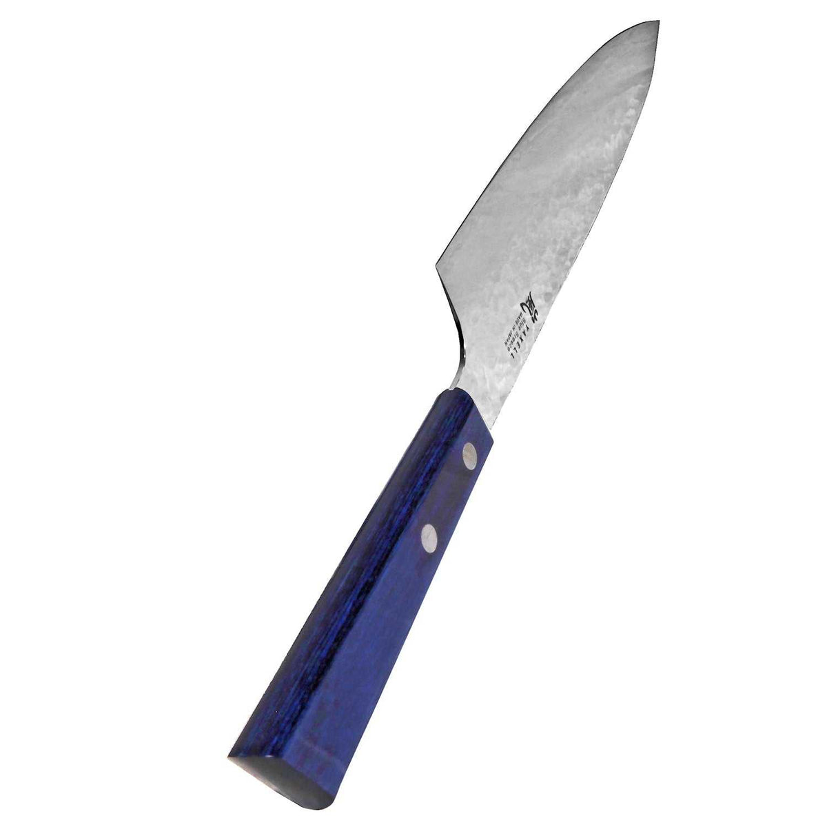 Yaxell Blue Breeze kokkiveitsi 20 cm – kompakti ja monikäyttöinen veitsi, jossa sininen pakkapuu-kahva ja 3-kerroksinen terärakenne