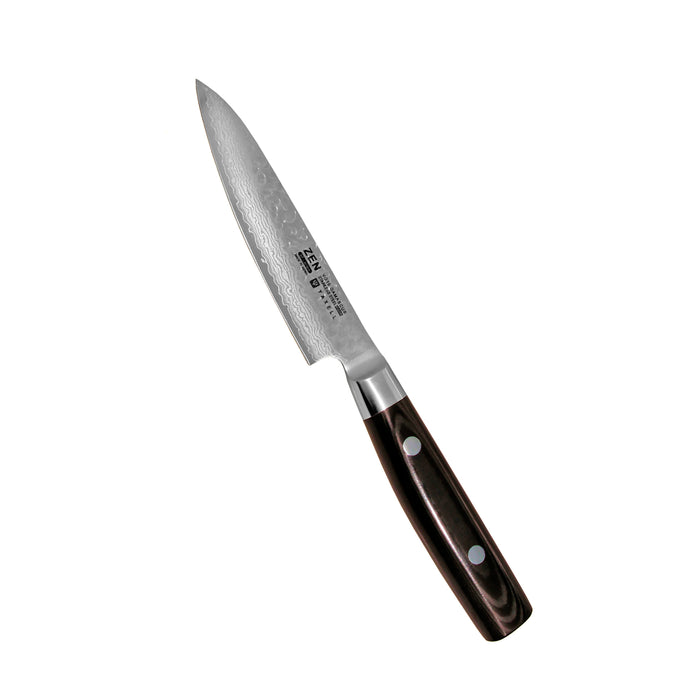 Yaxell Zen Vihannesveitsi 12 cm - Japanilainen Laatuveitsi, damascus-terällä ja ergonomisella kahvalla, täydellinen vihannesten käsittelyyn.