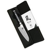 Yaxell Ran Minisantoku veitsi – Kevyt ja Terävä Santoku, tyylikkäässä lahjapakkauksessa, täydellinen lahja keittiöharrastajalle tai ammattilaiselle