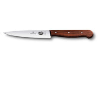 Victorinox veitsi, 12 cm, ruostumaton teräs terä ja ergonominen puukahva. Tyylikäs ja kestävä pienveitsi keittiöön.