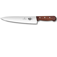 Victorinox kokkiveitsi, jossa 25 cm pitkä terä ja tyylikäs puukahva. Kestävä ja tarkka keittiöveitsi ammattilaisille ja kotikokeille.