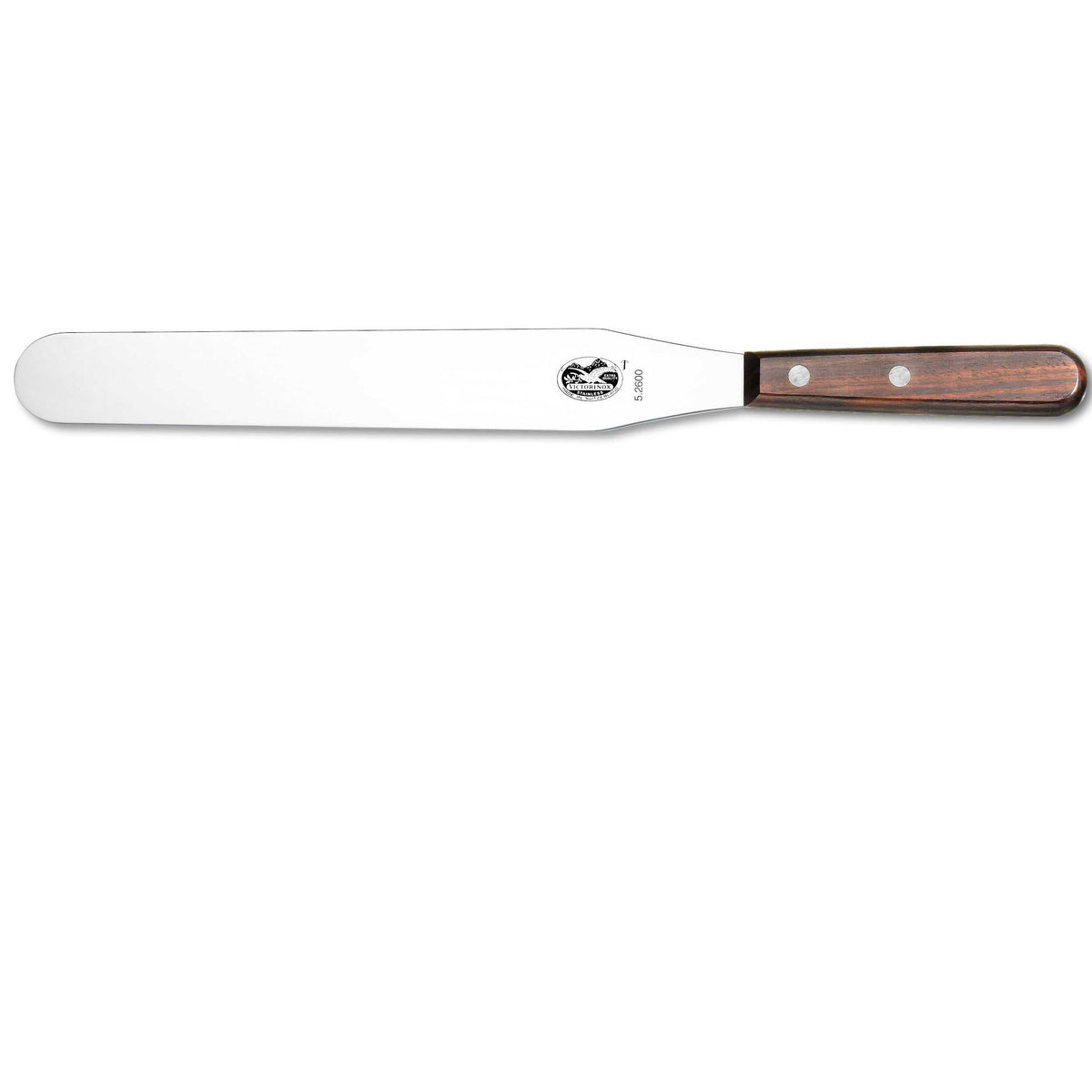 Victorinox 25 cm palettilasta, pitkä suora terä ja ergonominen vaahterapuukahva. Kätevä keittiön leivontaväline.