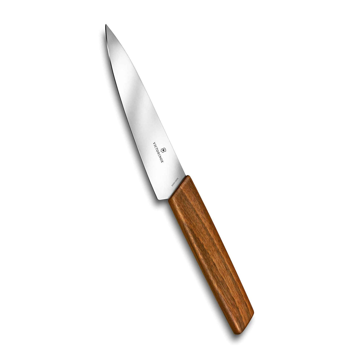 Victorinox 15 cm kokkiveitsi terävällä terällä ja ergonomisella puukahvalla. Täydellinen pieniin vihanneksiin ja lihan leikkaamiseen.