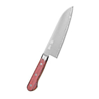 Suncraft SENZO Clad kokkiveitsi 21 cm, länsimaalainen kokkiveitsi ergonomisella puukahvalla ja koristeellisella teräkuviolla, Made in Japan.