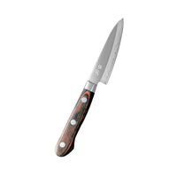 Suncraft SENZO Clad Kuorintaveitsi – 9 cm, japanilainen kuorintaveitsi ruostumattomasta teräksestä, ergonominen puukahva.