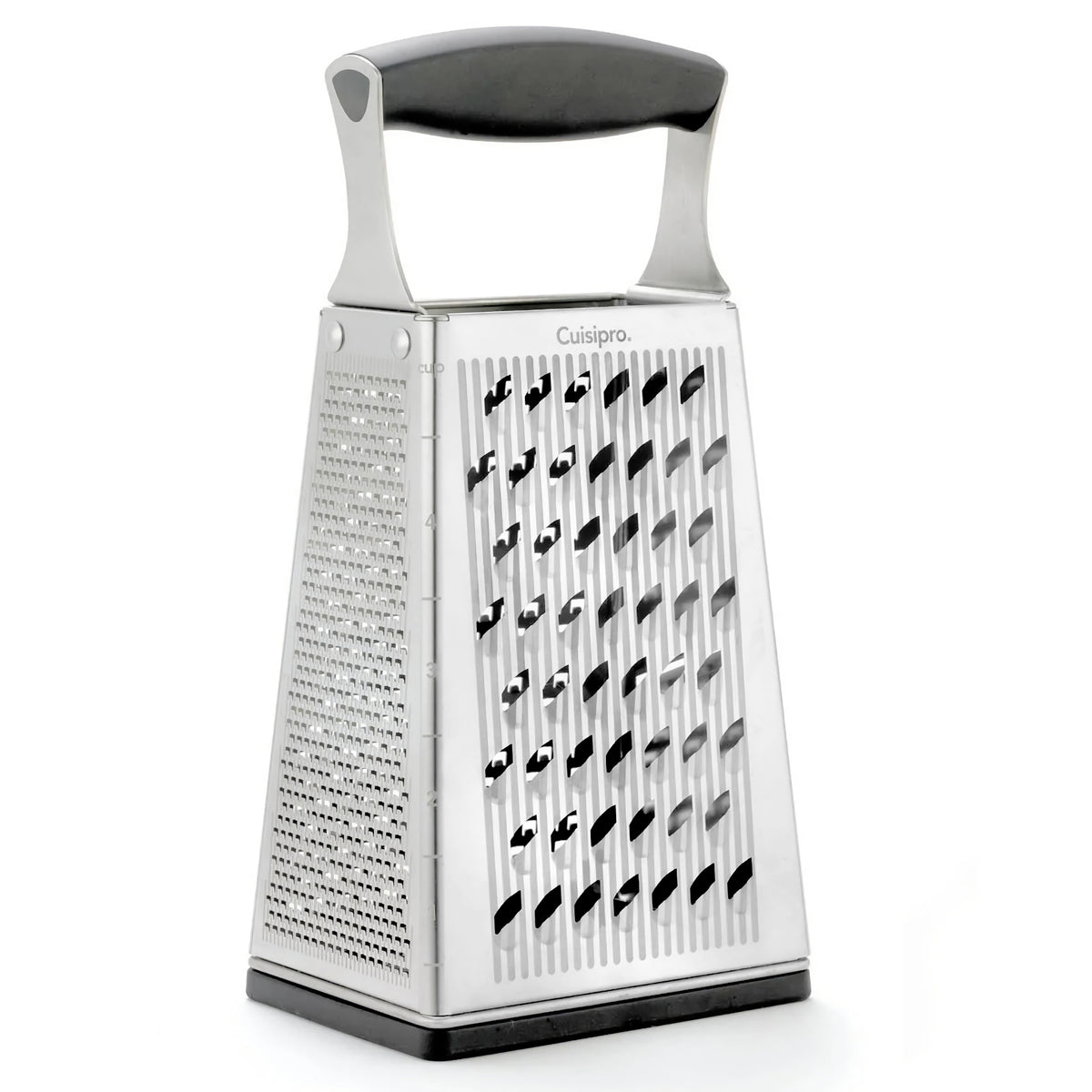 Cuisipro SGT 4 Raastin - Monikäyttöinen raastin, jossa neljä erilaista teräspintaa ja ergonominen kahva, keittiövälineiden huippuvalinta.