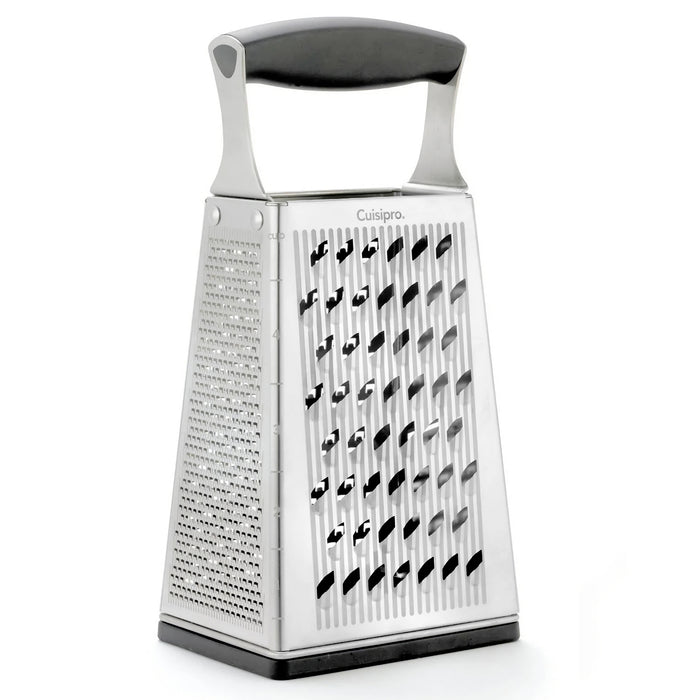 Cuisipro SGT 4 Raastin - Monikäyttöinen raastin, jossa neljä erilaista teräspintaa ja ergonominen kahva, keittiövälineiden huippuvalinta.