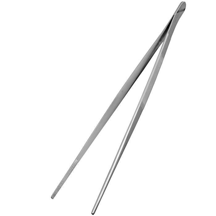 Grilli Atulat 40cm - grillin isot atulat ruostumattomasta teräksestä. Pitkät, hammastetut keittiövälineet tarkkaan grillaamiseen.