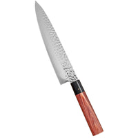 Japanilainen Kanetsune Seki kokkiveitsi 21 cm, DSR-1K6 terä ja ergonominen puukahva, täydellinen tarkkaan ruoanlaittoon.