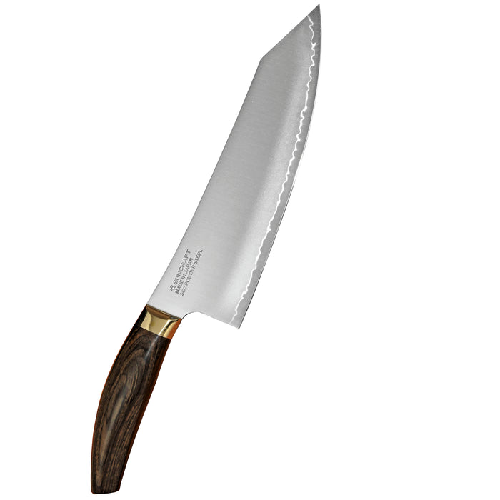 Suncraft Elegancia kokkiveitsi 20 cm, japanilainen SG2 teräs, pakkapuinen kahva ja ergonominen muotoilu.