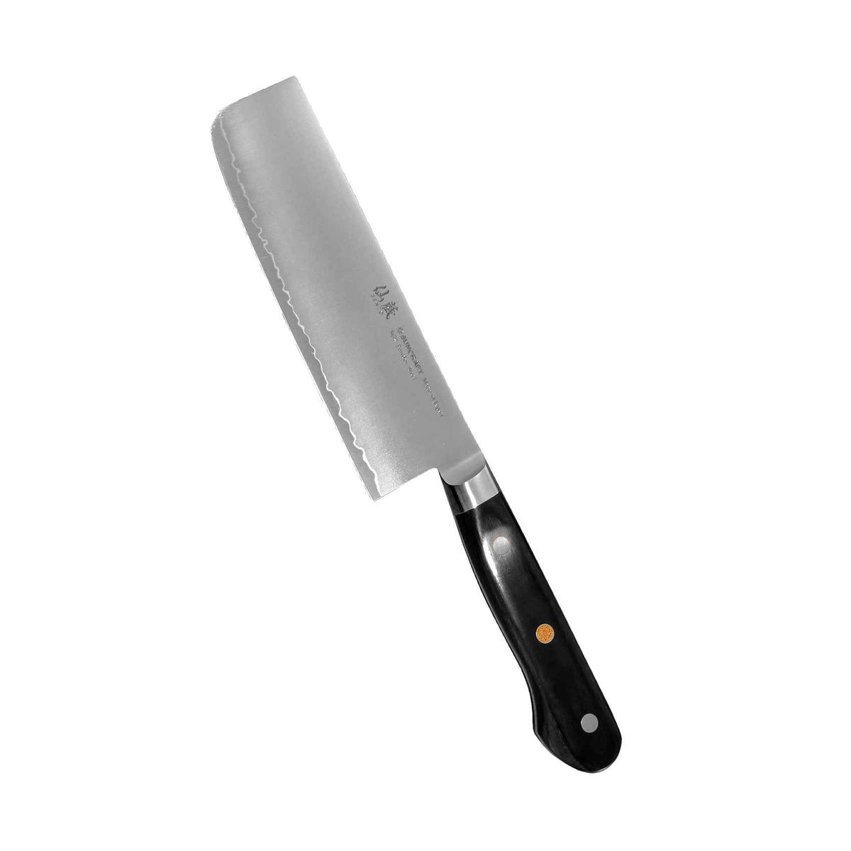Suncraft Pro nakiriveitsi 16,5 cm, profiilikuva mustasta kahvasta ja terästä