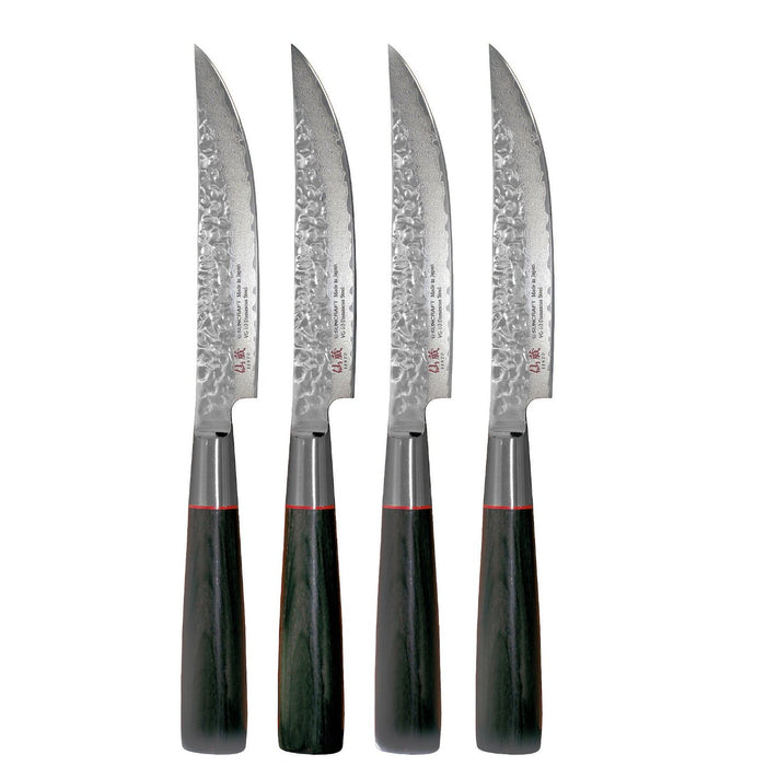 Suncraft Senzo Damascus pihviveitsisarja 4 kpl, japanilaiset veitset 33-kerroksisella teräksellä ja VG10-ytimellä, ergonomiset kahvat
