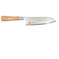 Suncraft Senzo Damascus Santoku-veitsi, 17 cm terä, tarkkaan taottu Damascusteräs ja tasapainoinen puukahva.