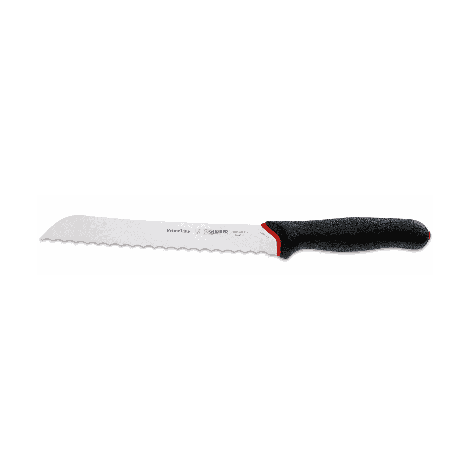 Giesser sahalaitainen leipäveitsi 21 cm, musta ergonominen kahva ja kestävä terä. Sopii tarkkaan ja vaivattomaan leikkaamiseen.
