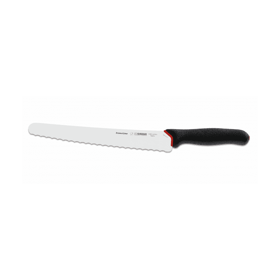 Ammattitason Giesser Primeline leipäveitsi 25 cm, sahalaitainen terä ja turvallinen pitävä kahva