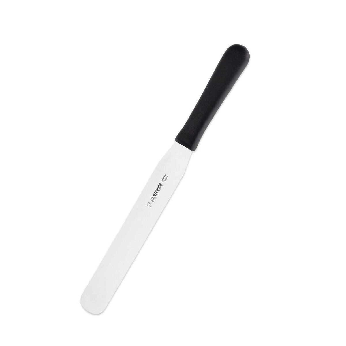 Giesser Paletti veitsi 21cm ruoka-aineiden muotoiluun, ergonominen musta TPE-kahva ja taipuisa kromi-molybdeeniterä.