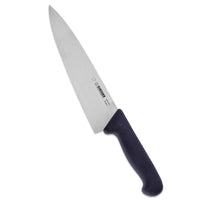 Giesser kokkiveitsi leveällä terällä ja ergonomisella kahvalla. Laadukas kromi-molybdeeniteräs sopii vihannesten ja lihan leikkaamiseen.