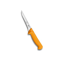 Victorinox Swibo Bouneri veitsi 10 cm ohut terä ja ergonominen oranssi kahva riistankäsittelyyn ja lihan tarkkaan leikkaamiseen.