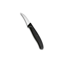 Victorinox Swiss Classic kuorimaveitsi - 6 cm, kaarevateräinen pienveitsi mustalla ergonomisella kahvalla, ihanteellinen tarkkaan kuorintaan.