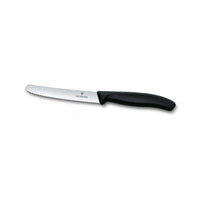 Victorinox tomaattiveitsi - Swiss Classic | 11 cm terä, ergonominen musta kahva ja tarkka sahalaita vihanneksille ja hedelmille.