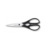 Victorinox mustat keittiösakset 20 cm, liukumattomat kahvat ja korkinavaaja. Sakset keittiötyökaluihin ja ruoanvalmistukseen.