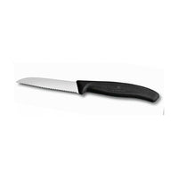 Victorinox pitkäsahalaitainen kuorimaveitsi, ergonominen musta kahva ja terävä terä monipuoliseen käyttöön.