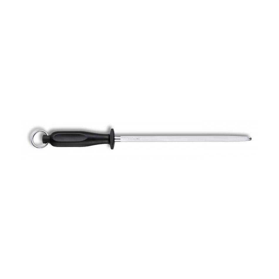 Victorinox pyöreä teroituspuikko 25 cm, teräksinen puikko ergonomisella kahvalla. Laadukas käsiteroitin keittiövälineisiin.
