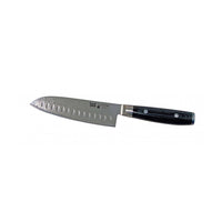 Yaxell Ran Damascus Scalloped Santoku Knife 16,5 cm