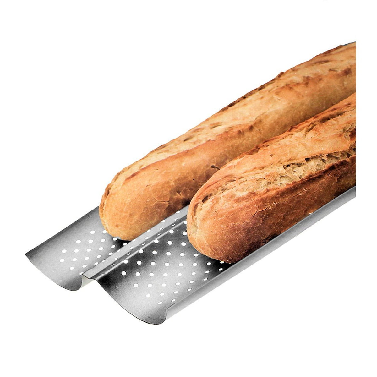 Ibili pinnoitettu patonkipelti 16,5 x 38 cm kahden patongin paistamiseen. Non-stick pinta takaa rapean lopputuloksen kotikeittiössä.