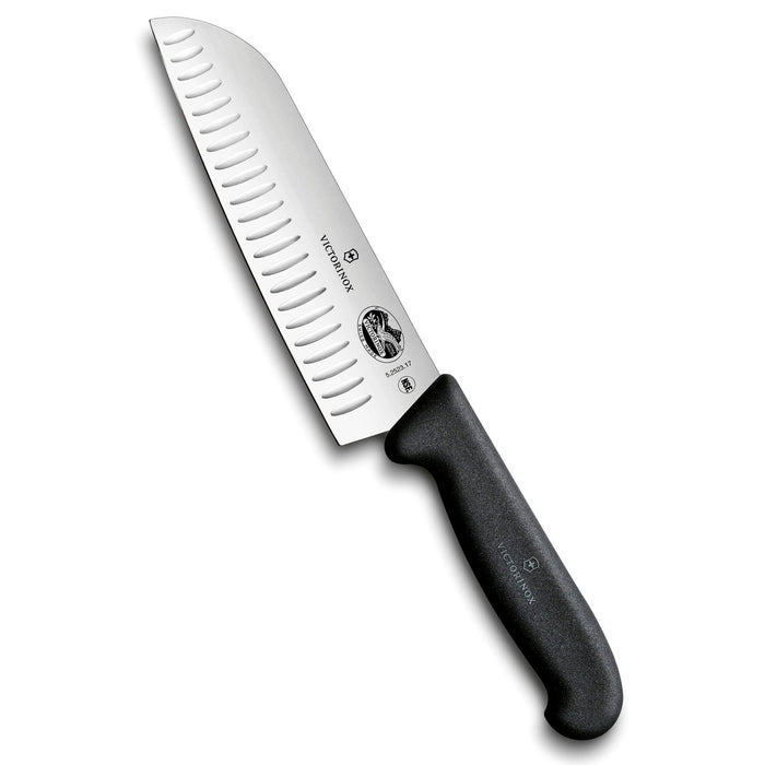 Victorinox Santoku Knife, Scalloped Fibrox 17 cm