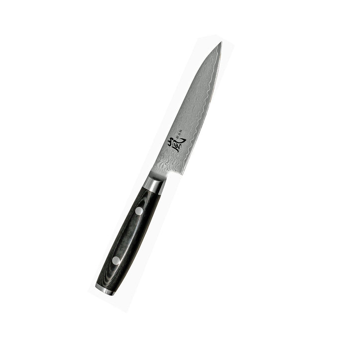 Yaxell Ran Damascus Utility Knife, 12 cm