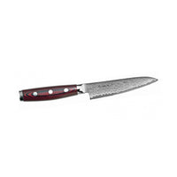 Yaxell Super Gou Vihannesveitsi 12 cm - Japanilainen Laatu, damascus-kuvioitu terä ja kolmen niitin kahva takaavat kestävyyden ja tarkkuuden.