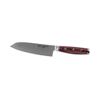 Yaxell Super Gou Santoku - Laadukas Japanilainen Veitsi, 16,5 cm damascus-terä ja kolmen niitin kahva, Santoku veitset