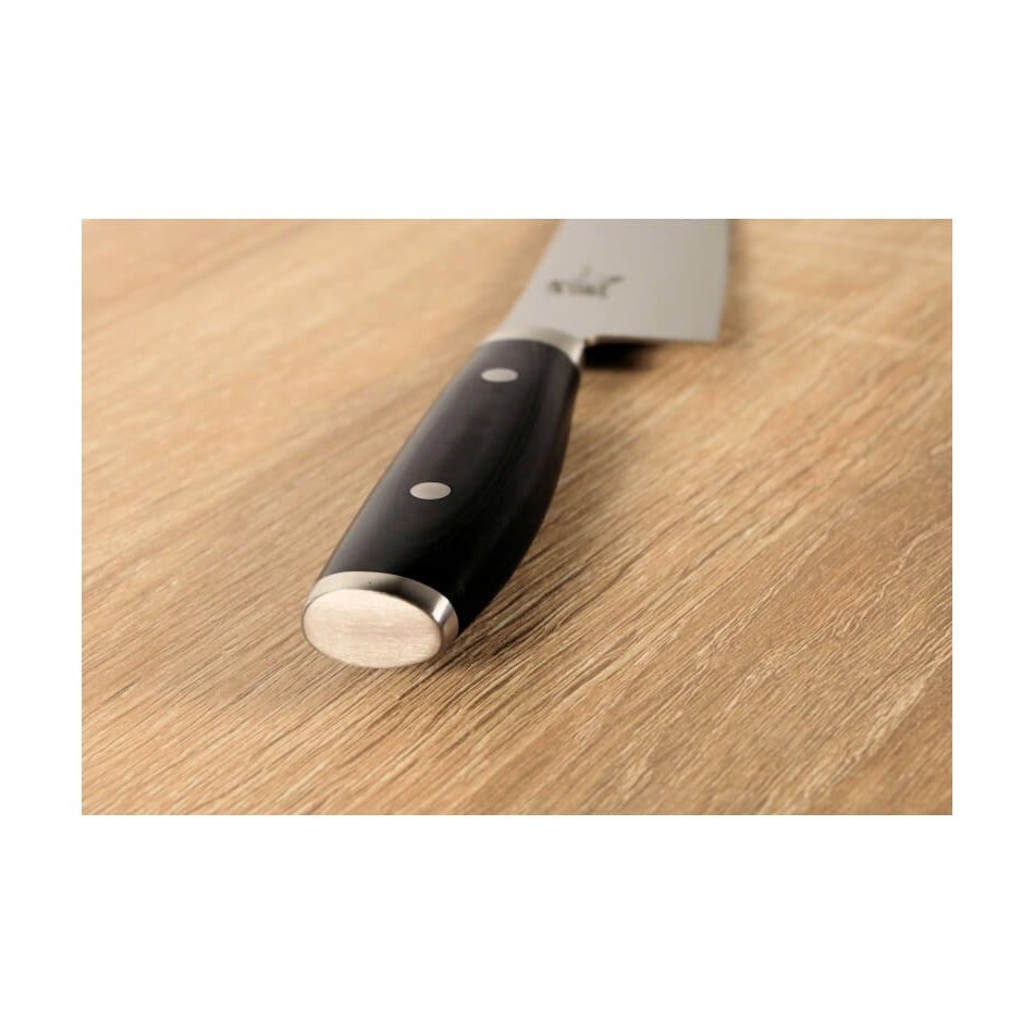 Yaxell Ran Damascus Kiritsuke Chef's Knife, 20 cm