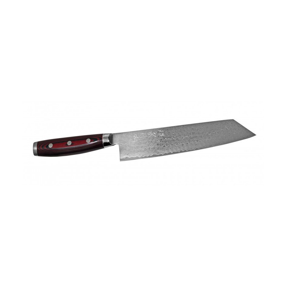Yaxell Super Gou Kiritsuke kokkiveitsi - Ainutlaatuinen Laatu, 20 cm veitsi, jossa tarkka leikkauspinta ja koristeellinen damascus-terä.