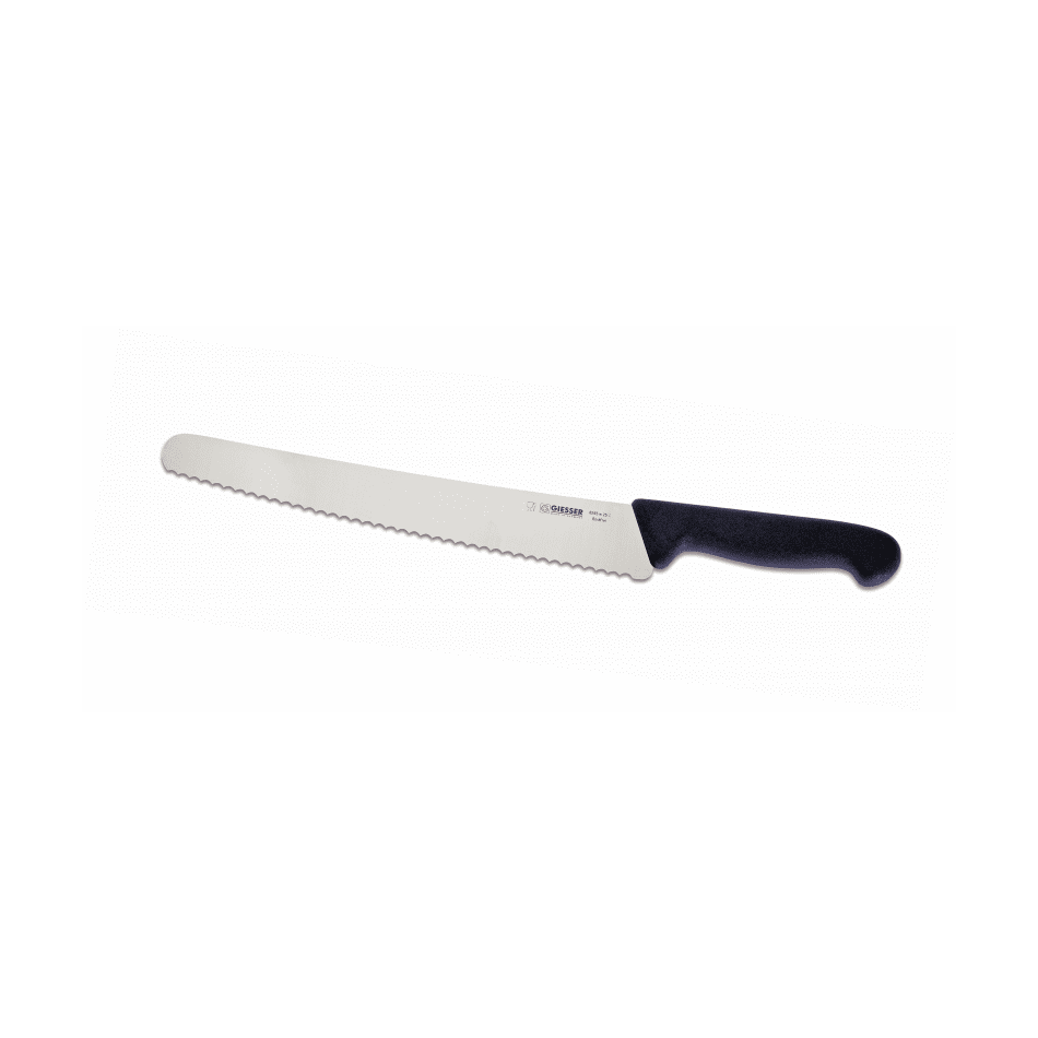 Giesser sahalaitainen leipäveitsi 25 cm molybdeenikromiteräksellä, ergonominen TPE-kahva, keittiövaruste leivontaan ja ruoanlaittoon.