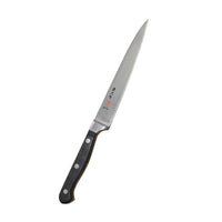 Japanilainen MAC SO-70 fileointiveitsi 17.5 cm, ohut terä ja niitattu musta kahva, sopii kalan käsittelyyn