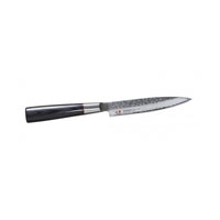 Suncraft Senzo Damascus Classic -veitsi, 12 cm. Japanilainen VG10-teräs, pakkapuukahva ja tyylikäs viimeistely.
