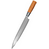 Suncraft Senzo Sashimiveitsi, 21 cm Damascusterä, VG10 ydin ja ergonominen puukahva.