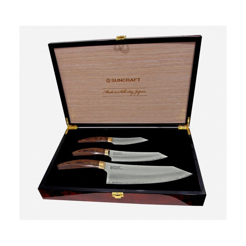 Suncraft Senzo Elegancia Kniv Set, 3 knivar