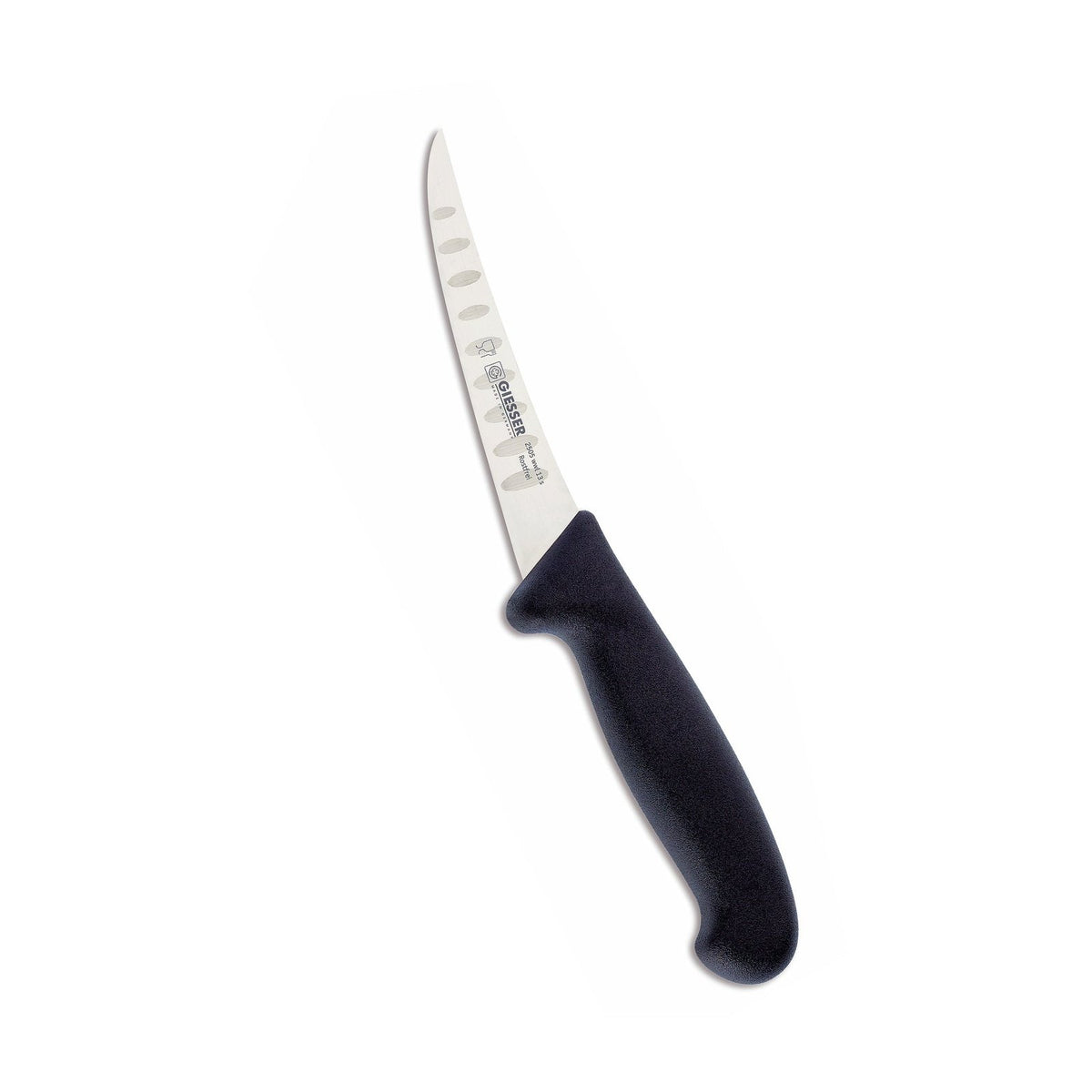 Giesser Boningveitsi 13 cm - Kromiteräs, ovaalihiottu semiflex-terä ja ergonominen kahva. Ammattikäyttöön riistankäsittelyyn.