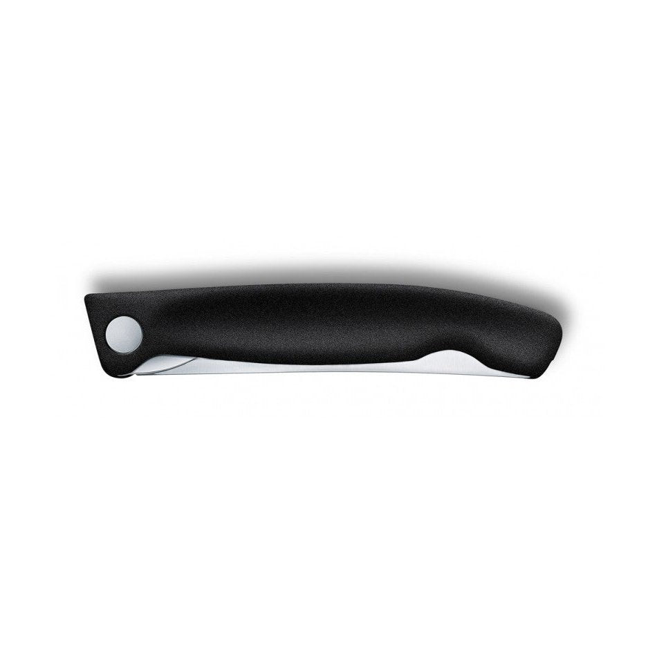 Suljettu Victorinox Swiss Classic Taittuva Eväsveitsi, kompakti ja turvallinen kuljettaa retkillä, veneessä tai asuntovaunussa.