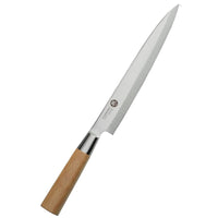 Suncraft MU Bamboo sashimiveitsi 21 cm, japanilainen terä ja kestävä bambukahva. Täydellinen valinta kalafileointiin keittiössä.