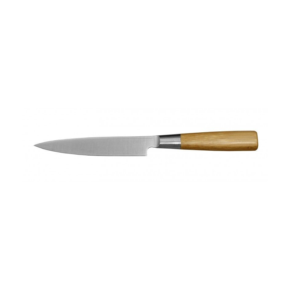 Tyylikäs ja käytännöllinen Suncraft MU Bamboo vihannesveitsi, 12 cm, valmistettu Japanissa, sopii erinomaisesti vihannesten pilkkomiseen.