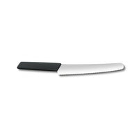 Victorinox Swiss Modern Leipäveitsi 22 cm, sahalaitainen terä ja moderni muotoilu. Ihanteellinen valinta leipä- ja sahalaitaveitsien joukossa.
