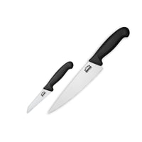 Samura BUTCHER veitsisetti - 2 osaa, ergonomiset veitset ruostumattomasta teräksestä, sisältää kokkiveitsen ja vihannesveitsen.